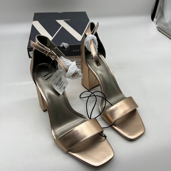 Worthington Womens Becklyn Heeled Sandals Rose Gold Size 11M - Picture 2 of 10